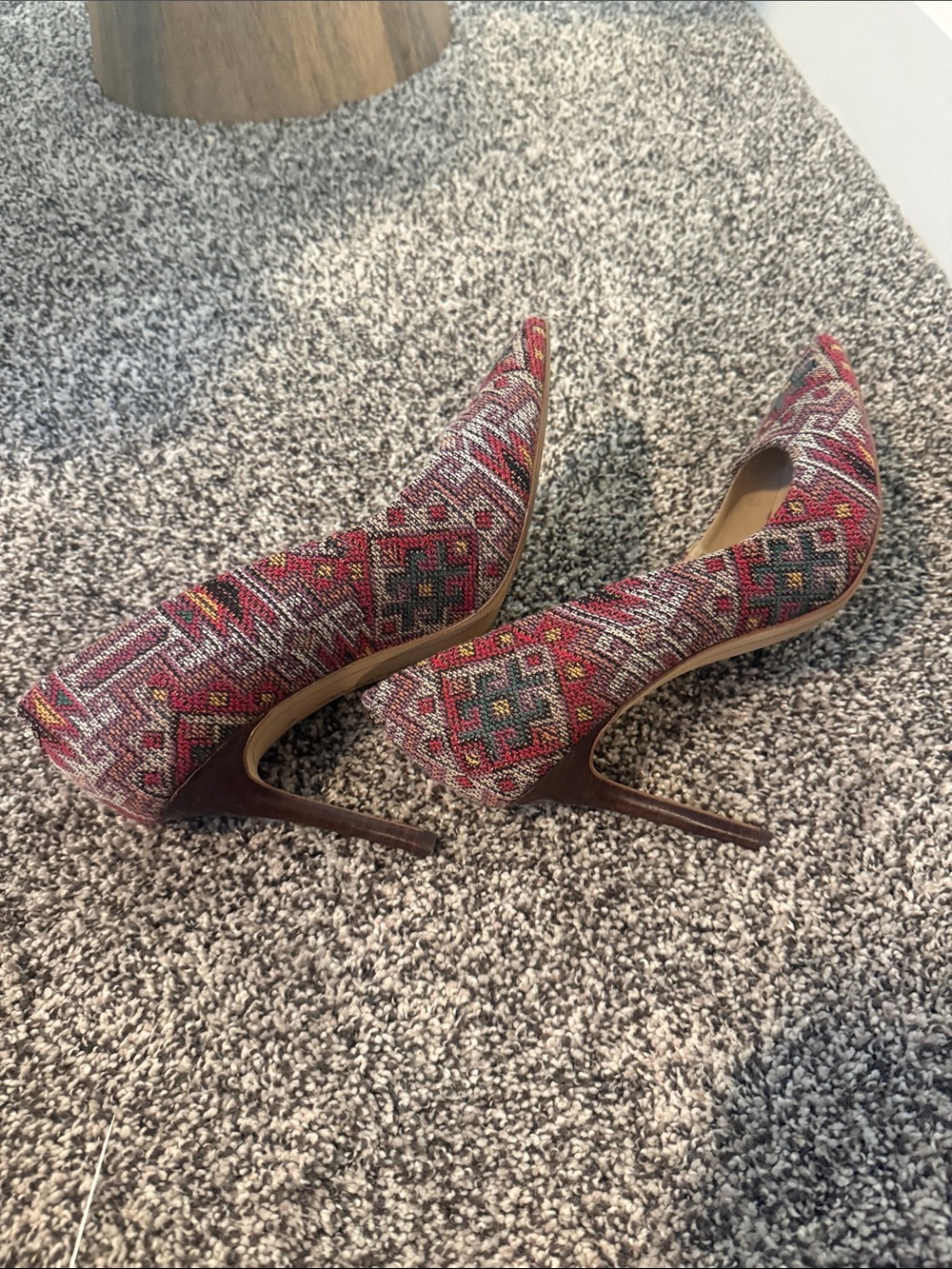 Sam Edelman Multicolor Patterned Pointed-Toe Heels 7.5 - Picture 3 of 5